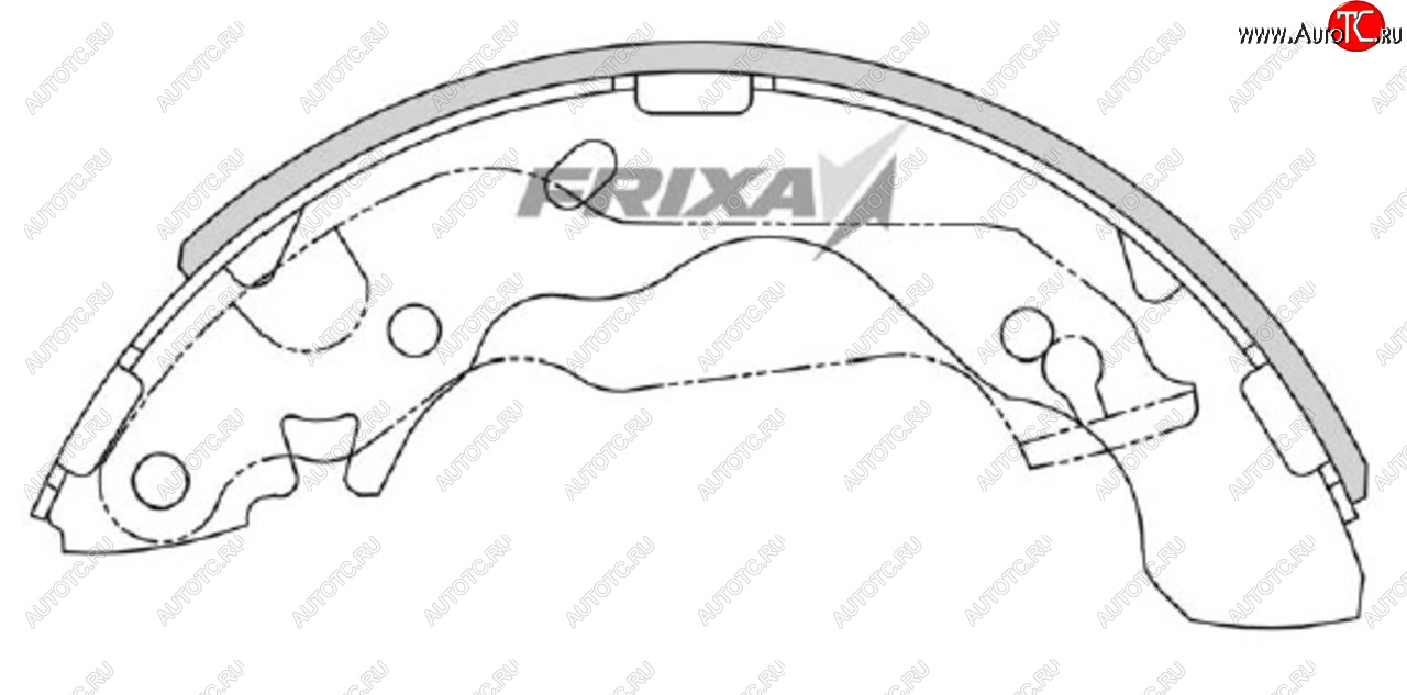 1 199 р. Колодки тормозные задние барабанные (4шт.) HANKOOK FRIXA Hyundai Elantra AD дорестайлинг (2016-2019)  с доставкой в г. Йошкар-Ола