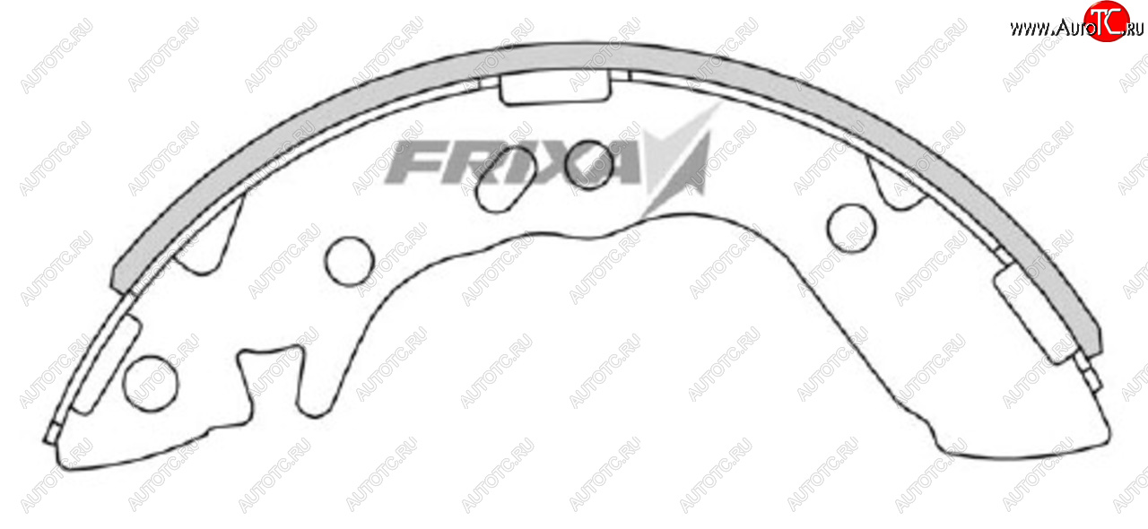 1 299 р. Колодки тормозные задние барабанные (4шт.) HANKOOK FRIXA Hyundai Accent седан ТагАЗ (2001-2012)  с доставкой в г. Йошкар-Ола