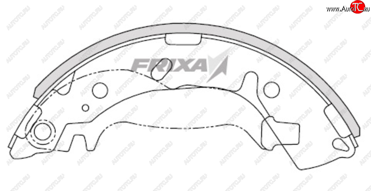 919 р. Колодки тормозные задние барабанные HANKOOK FRIXA Hyundai Getz TB хэтчбэк 5 дв. дорестайлинг (2002-2005)  с доставкой в г. Йошкар-Ола