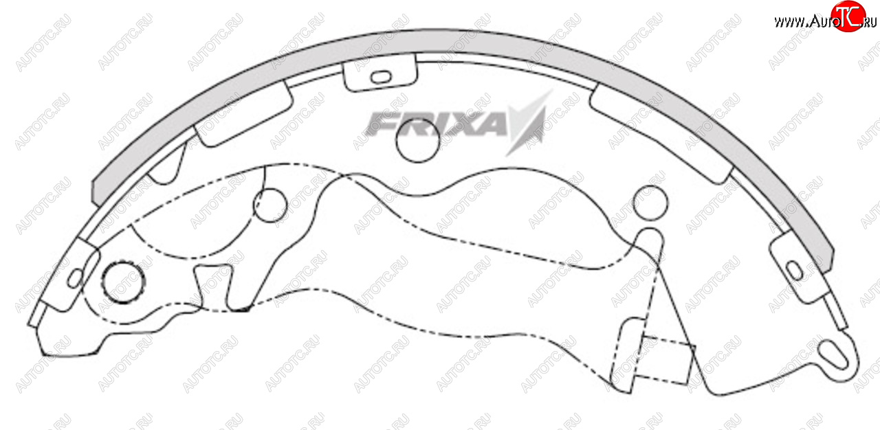 1 339 р. Колодки тормозные передние барабанные (4шт.) HANKOOK FRIXA KIA Rio 3 QB рестайлингхэтчбек5дв. (2015-2017)  с доставкой в г. Йошкар-Ола