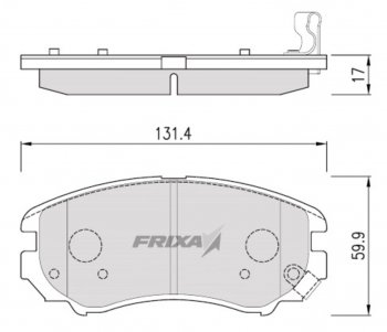 1 369 р. Колодки тормозные передние (4шт.) HANKOOK FRIXA Hyundai Sonata NF дорестайлинг (2004-2008)  с доставкой в г. Йошкар-Ола. Увеличить фотографию 1