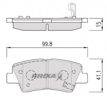 Колодки тормозные задние (4шт.) HANKOOK FRIX KIA Optima 1 GD седан (2000-2005)