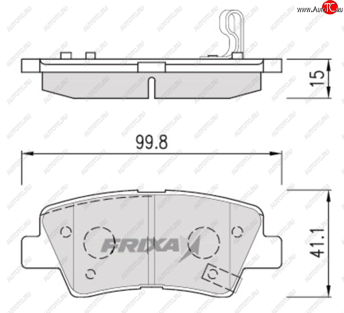 849 р. Колодки тормозные задние (4шт.) HANKOOK FRIX KIA Optima 1 GD седан (2000-2005)  с доставкой в г. Йошкар-Ола