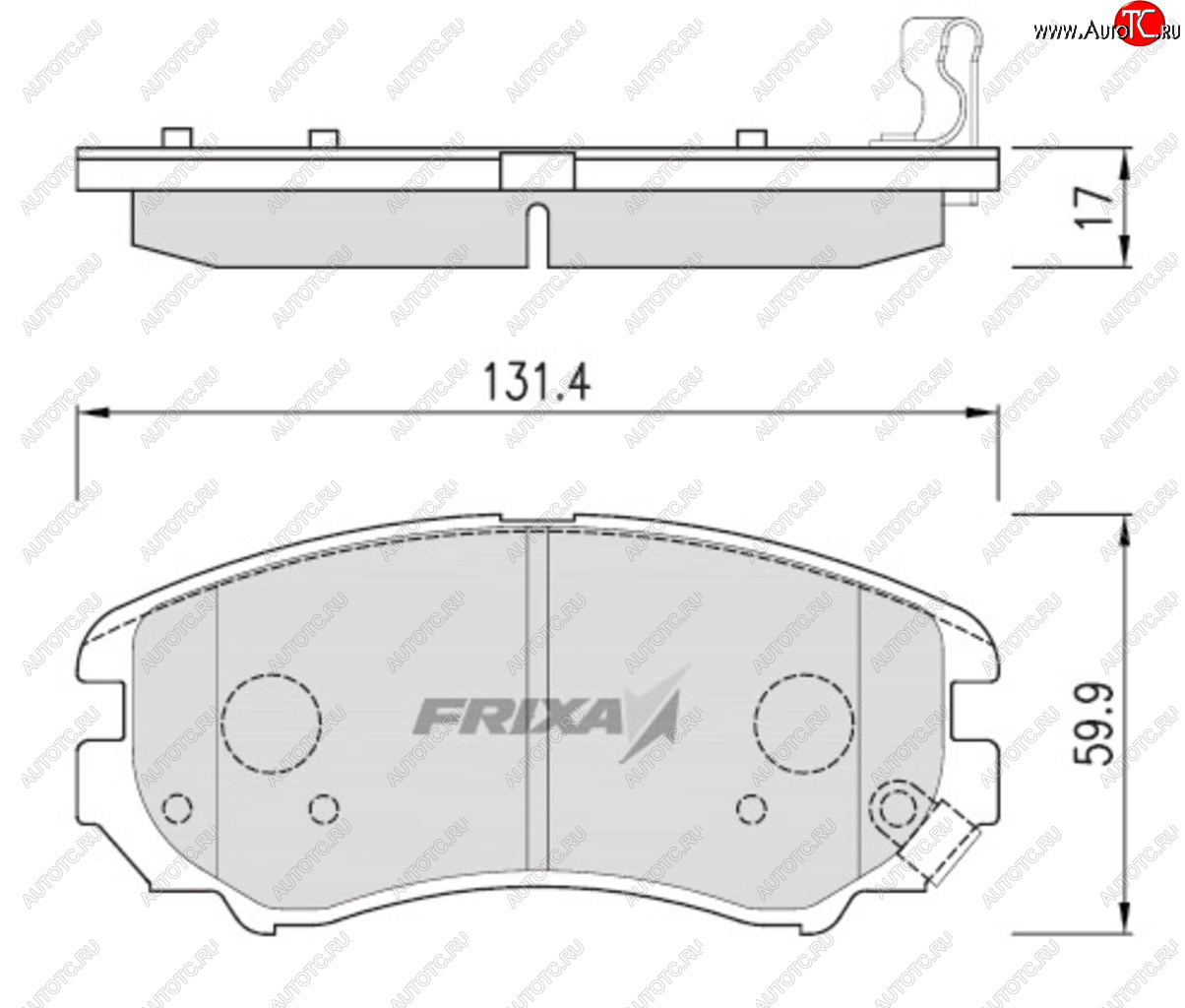 1 229 р. Колодки тормозные передние (4шт.) HANKOOK FRIXA Hyundai Elantra AD дорестайлинг (2016-2019)  с доставкой в г. Йошкар-Ола