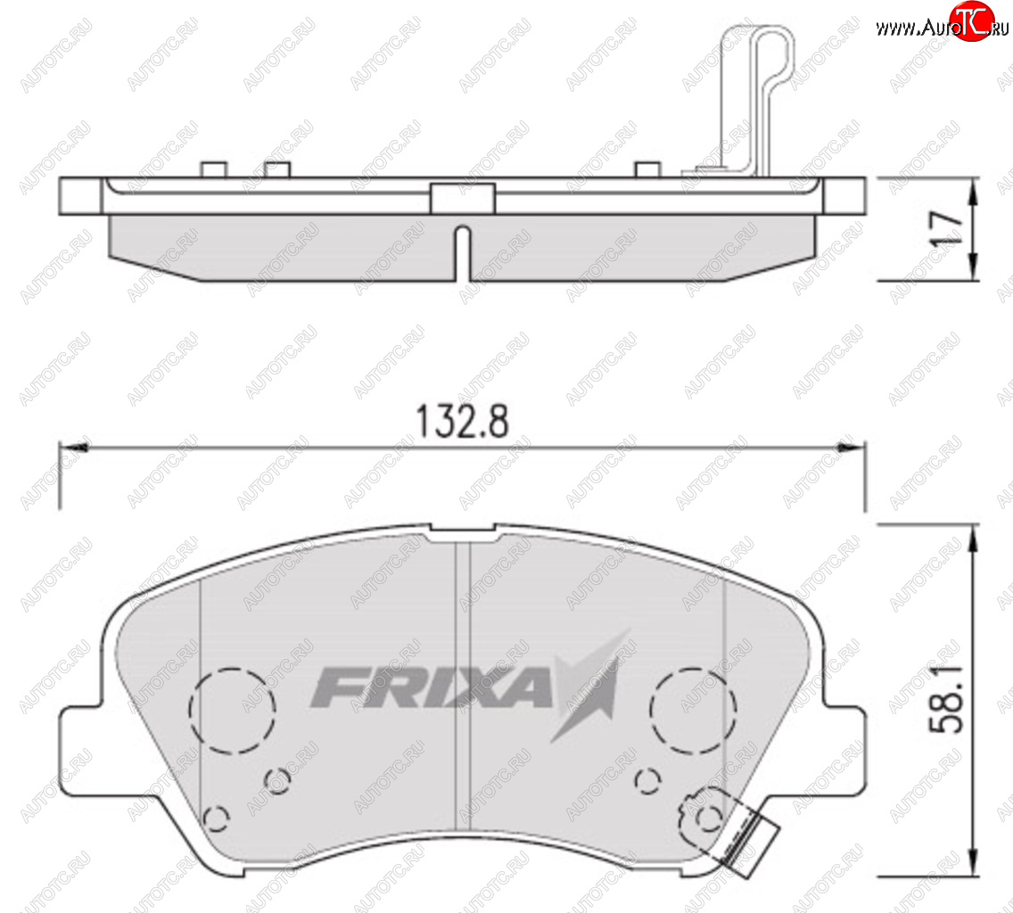 1 299 р. Колодки тормозные передние (4шт.) HANKOOK FRIXA Hyundai Solaris RBr седан дорестайлинг (2010-2014)  с доставкой в г. Йошкар-Ола