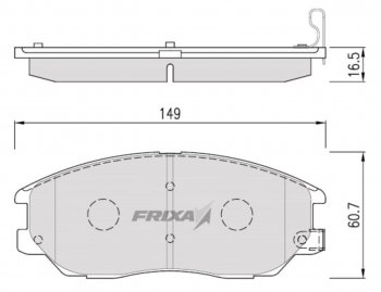 1 349 р. Колодки тормозные передние (4шт.) HANKOOK FRIXA Hyundai Santa Fe CM дорестайлинг (2006-2009)  с доставкой в г. Йошкар-Ола. Увеличить фотографию 1