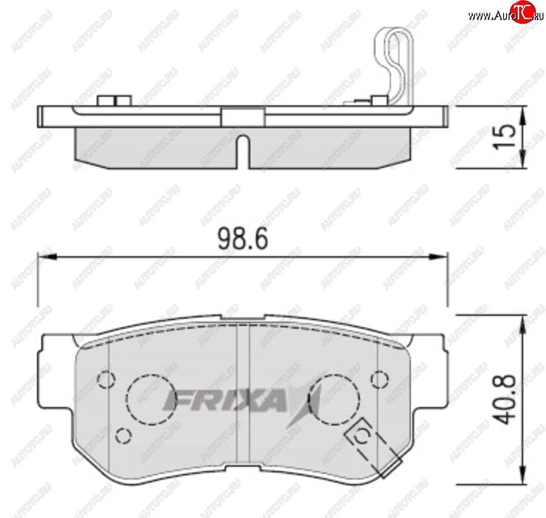 969 р. Колодки тормозные задние (4шт.) HANKOOK FRIXA Hyundai Getz TB хэтчбэк 5 дв. дорестайлинг (2002-2005)  с доставкой в г. Йошкар-Ола