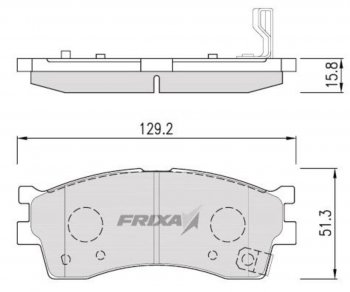 859 р. Колодки тормозные передние (4шт.) HANKOOK FRIXA KIA Spectra (2000-2009)  с доставкой в г. Йошкар-Ола. Увеличить фотографию 3