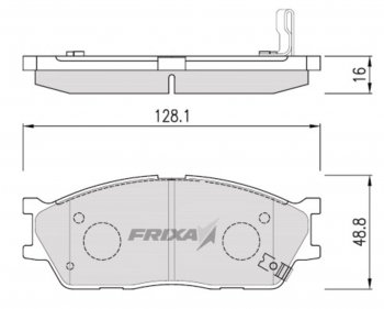 869 р. Колодки тормозные передние (4шт.) HANKOOK FRIXA  KIA Carens ( FC, RS,  UN,  RP) - Spectra  с доставкой в г. Йошкар-Ола. Увеличить фотографию 1