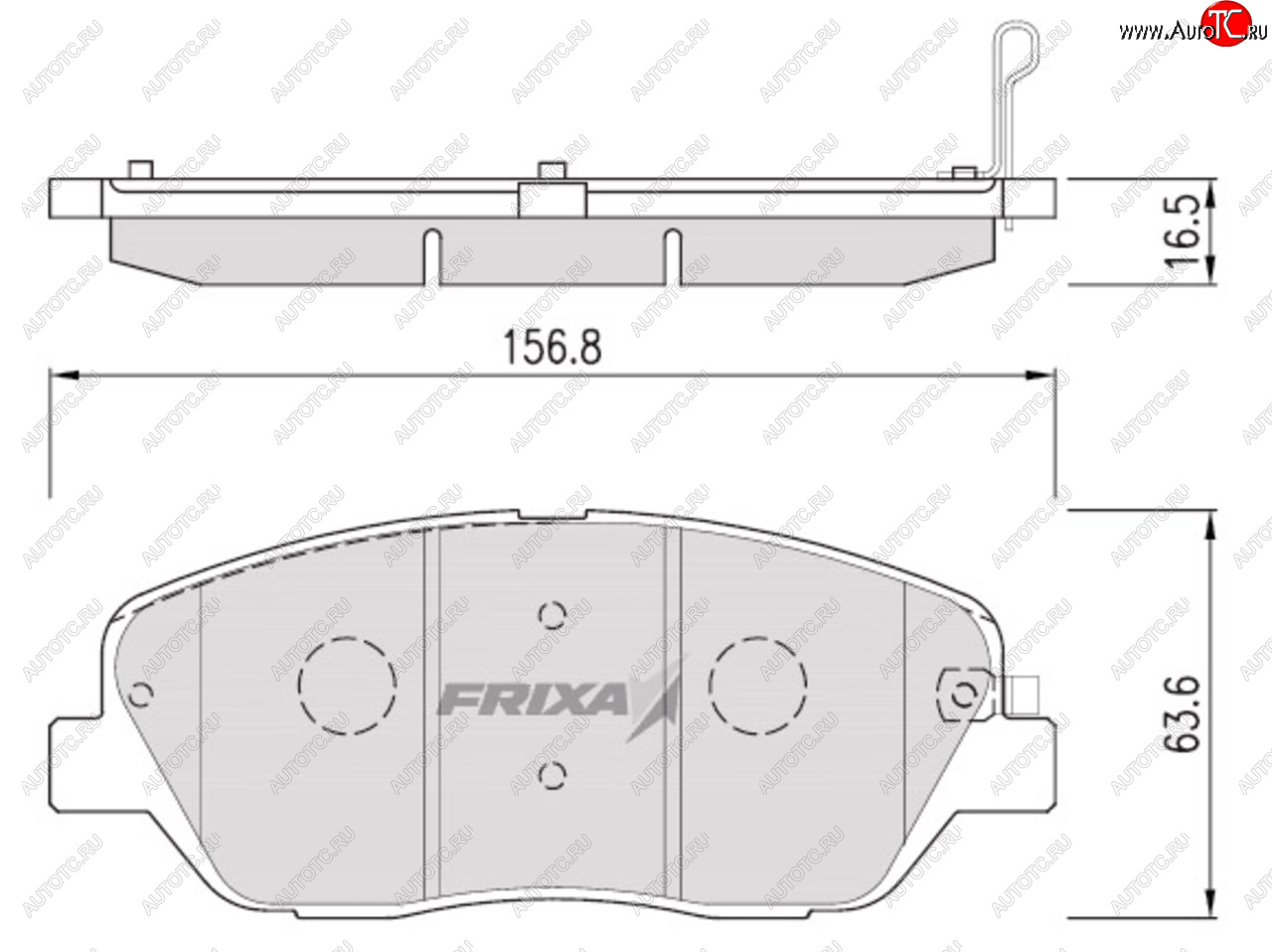 1 169 р. Колодки тормозные передние (4шт.) HANKOOK FRIXA KIA Mohave HM2 (2019-2022)  с доставкой в г. Йошкар-Ола