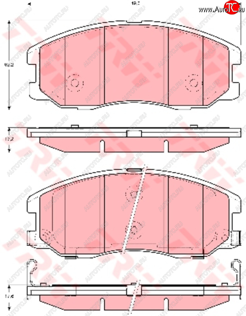 7 499 р. Колодки тормозные передние (4шт.) TRW Opel Antara (2006-2010)  с доставкой в г. Йошкар-Ола