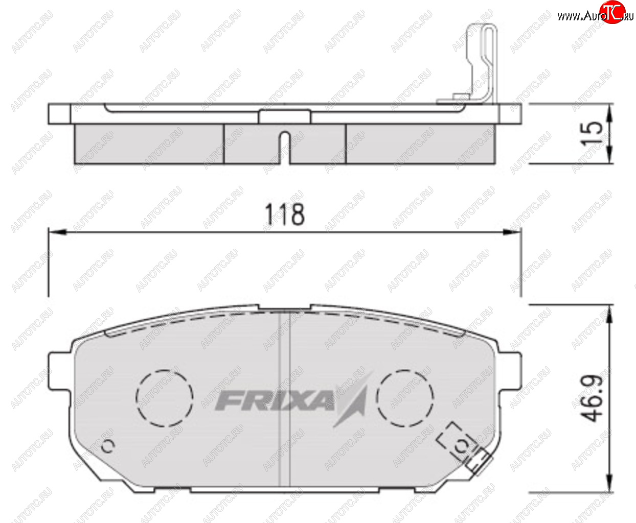 2 269 р. Колодки тормозные задние (4шт.) FRIXA KIA Sorento BL дорестайлинг (2002-2006)  с доставкой в г. Йошкар-Ола