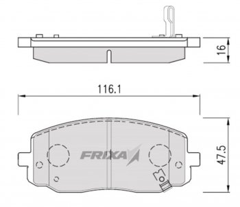 Колодки тормозные передние (4шт.) FRIXA KIA Picanto 2 TA хэтчбэк 5 дв. рестайлинг (2015-2017)