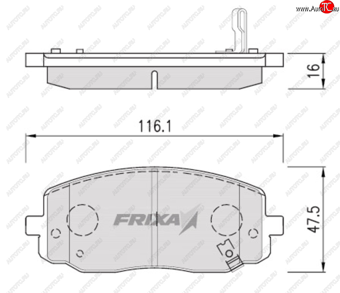 1 439 р. Колодки тормозные передние (4шт.) FRIXA KIA Picanto 1 SA хэтчбэк 5 дв. дорестайлинг (2003-2007)  с доставкой в г. Йошкар-Ола