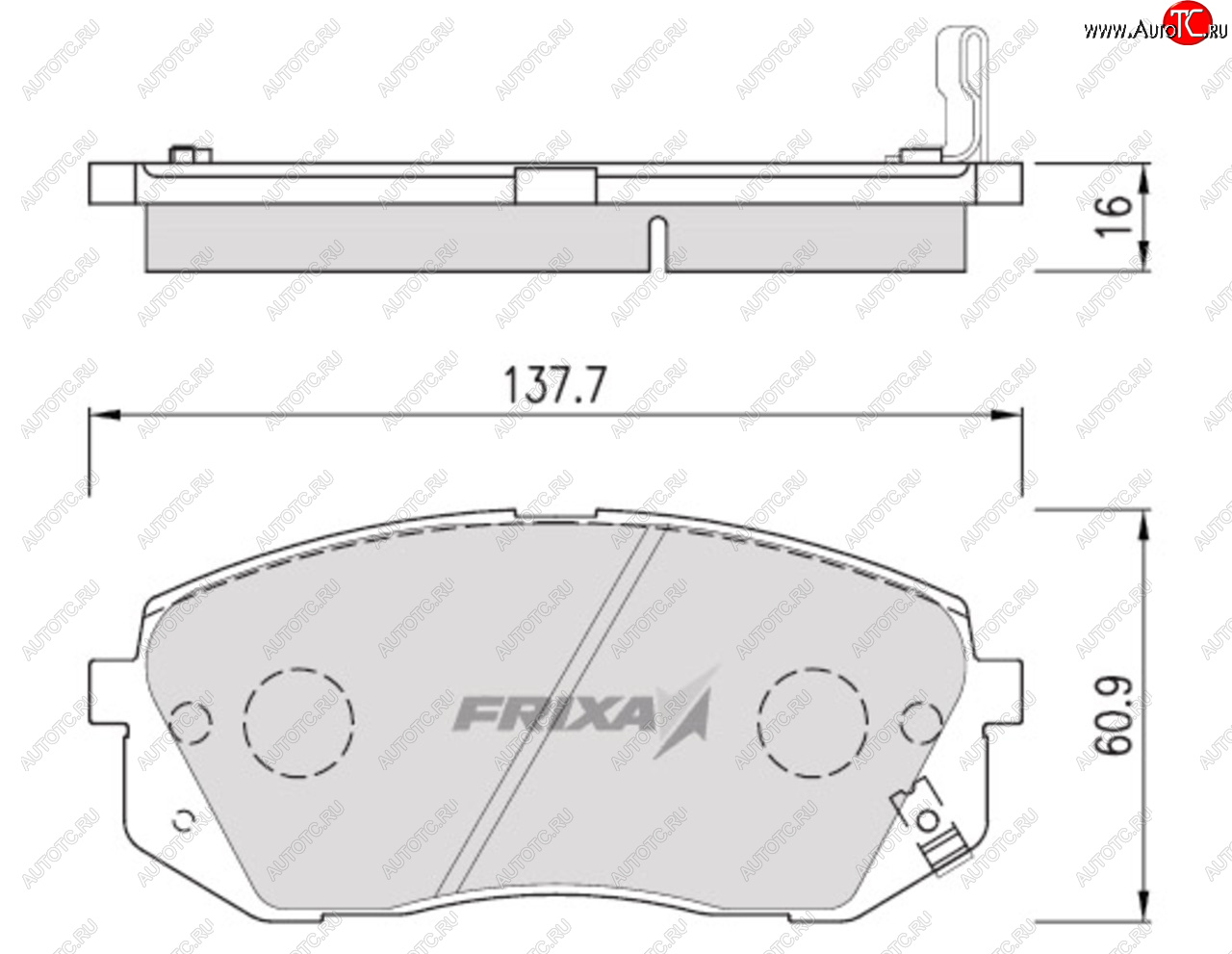 6 799 р. Колодки тормозные передние (4шт.) HANKOOK FRIXA KIA Carens RP рестайлинг (2017-2019)  с доставкой в г. Йошкар-Ола