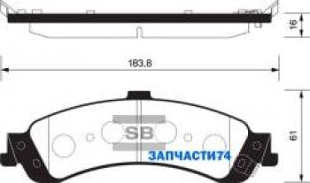 Колодки тормозные задние барабанные (4шт.) SANGSIN Chevrolet Tahoe GMT T1XX   (2019-2022)