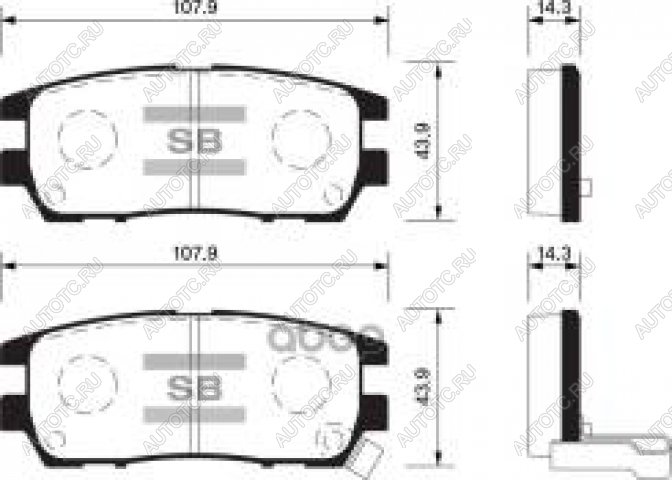 1 269 р. Колодки тормозные задние (4шт.) SANGSIN Mitsubishi Pajero 2 V30/V40 5 дв. дорестайлинг (1991-1997)  с доставкой в г. Йошкар-Ола