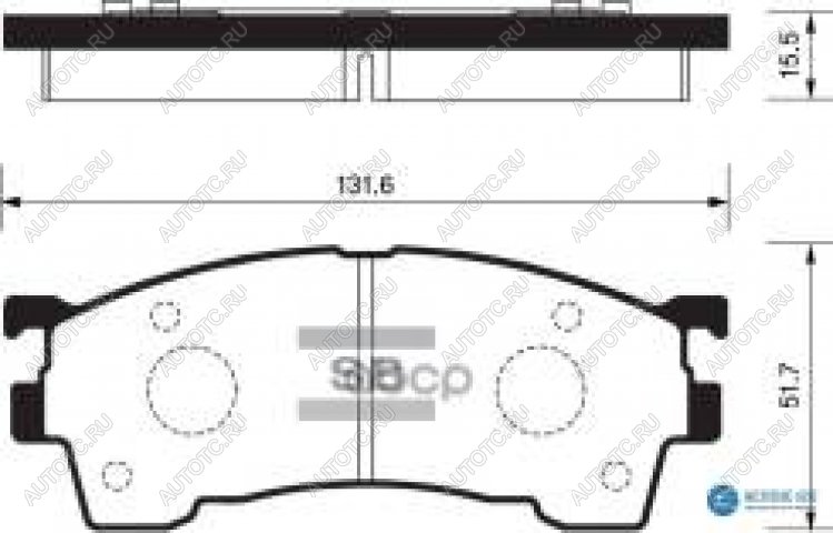 1 799 р. Колодки тормозные передние (4шт.) SANGSIN Mazda 626 GE седан (1991-1997)  с доставкой в г. Йошкар-Ола