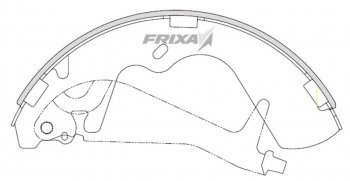 Колодки тормозные передние барабанные (4шт.) HANKOOK FRIXA Hyundai Starex/H1 A1 рестайлинг (2004-2007)