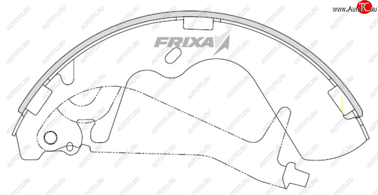 1 679 р. Колодки тормозные передние барабанные (4шт.) HANKOOK FRIXA Hyundai Starex/H1 A1 рестайлинг (2004-2007)  с доставкой в г. Йошкар-Ола