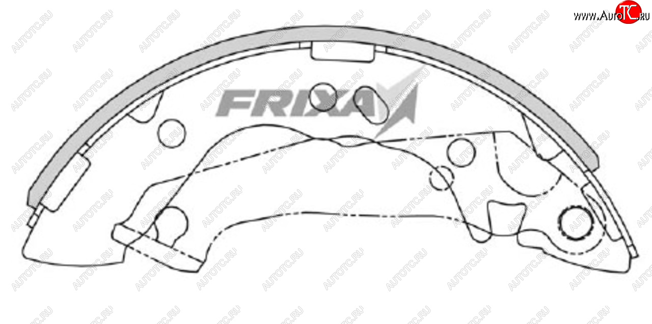 1 199 р. Колодки тормозные задние барабанные (4шт.) HANKOOK FRIXA Hyundai Accent седан ТагАЗ (2001-2012)  с доставкой в г. Йошкар-Ола