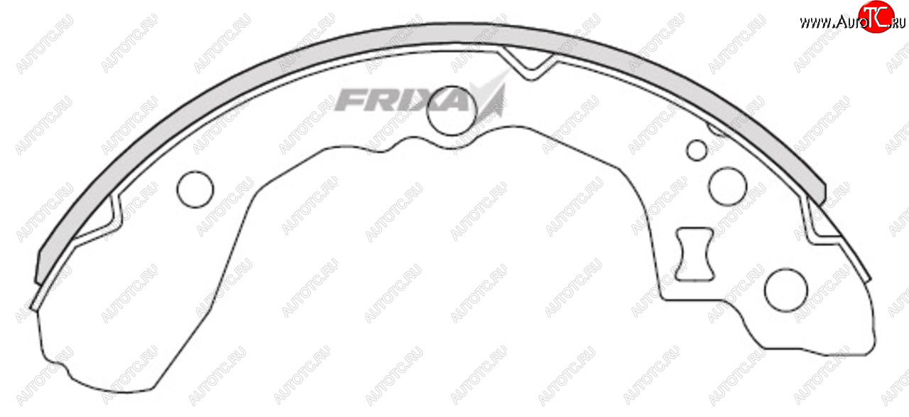 859 р. Колодки тормозные задние барабанные (4шт.) HANKOOK FRIXA KIA Rio 2 JB дорестайлинг седан (2005-2009)  с доставкой в г. Йошкар-Ола