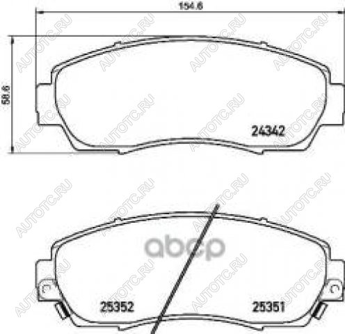 8 799 р. Колодки тормозные передние (4шт.) BREMBO Honda CR-V RM1,RM3,RM4 дорестайлинг (2012-2015)  с доставкой в г. Йошкар-Ола