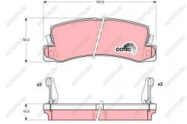 2 599 р. Колодки тормозные задние (4шт.) TRW Toyota Camry XV20 (1999-2001)  с доставкой в г. Йошкар-Ола