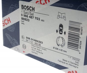 2 749 р. Колодки тормозные задние барабанны (4шт.) BOSCH Opel Corsa D дорестайлинг, хэтчбэк 3 дв. (2006-2010)  с доставкой в г. Йошкар-Ола. Увеличить фотографию 4