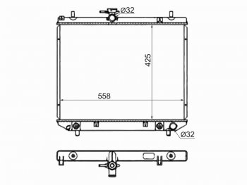 Радиатор охлаждающей жидкости SAT Daihatsu Terios J200 дорестайлинг (2006-2009)