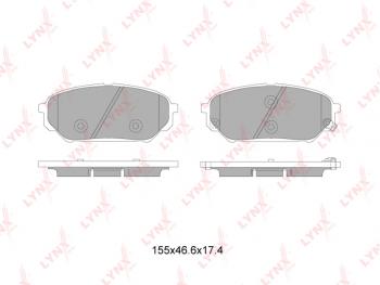 2 179 р. Колодки тормозные передние(4шт.) LYNX Hyundai IX55 EN (2006-2013)  с доставкой в г. Йошкар-Ола. Увеличить фотографию 2