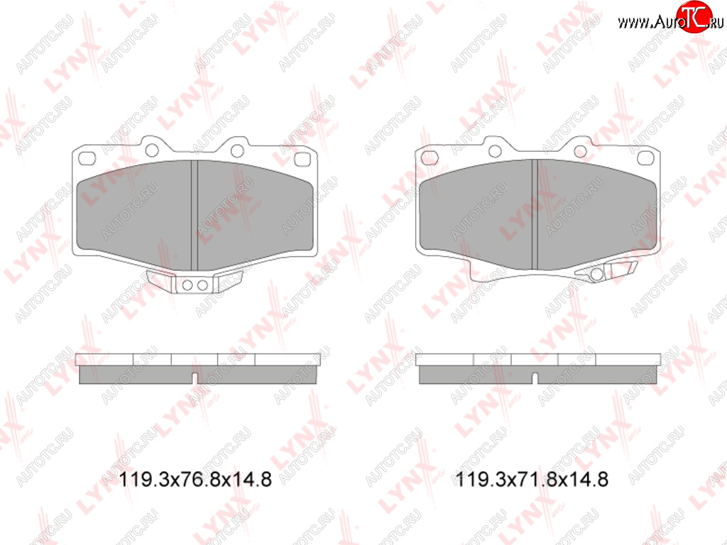1 689 р. Колодки тормозные передние (4шт.) LYNX  Toyota 4Runner ( N180,  N210,  N280) (1995-2025) 5 дв. дорестайлинг, рестайлинг, дорестайлинг, рестайлинг, дорестайлинг, рестайлинг  с доставкой в г. Йошкар-Ола