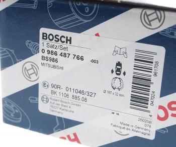 2 899 р. Колодки тормозные задние барабанные (4шт.) BOSCH Peugeot 4008 (2012-2017)  с доставкой в г. Йошкар-Ола. Увеличить фотографию 4