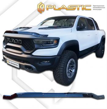 2 189 р.  Дефлектор капота CA-Plastiс  RAM 1500  DT (2018-2024) CREW Cab (серия Classic черный)  с доставкой в г. Йошкар-Ола. Увеличить фотографию 2