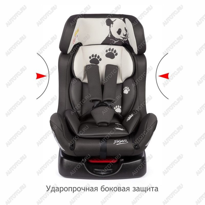 8 449 р. Автокресло детское 0-25кг (0+/I-II, 0-7лет) Диона SIGER Chevrolet Aveo T300 седан (2011-2015) (серо-бежевое панда)  с доставкой в г. Йошкар-Ола