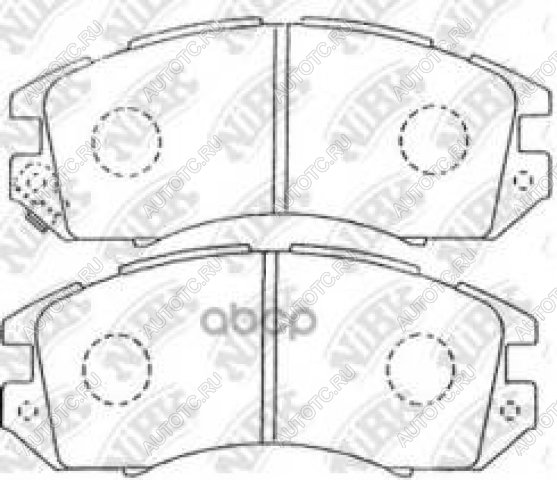 1 899 р. Колодки тормозные задние (4шт.) NIBK Subaru Impreza GC седан (1992-2000)  с доставкой в г. Йошкар-Ола