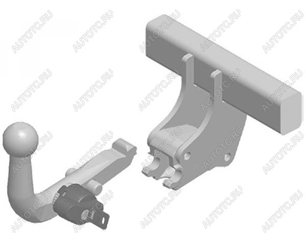 23 699 р. Фаркоп (быстросъемное крепление шара) Galia  Seat Ateca  5FP (2016-2024), Skoda Karoq  NU7 (2017-2021) (оцинкованный, шар А40H (AK4, W6, BMA))  с доставкой в г. Йошкар-Ола