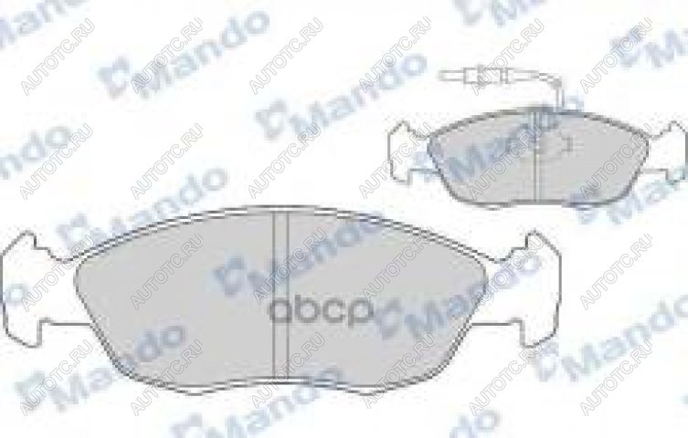 1 759 р. Колодки тормозные передние (4шт.) MANDO CITROEN Xsara N0 хэтчбэк 3 дв. дорестайлинг (1997-2000)  с доставкой в г. Йошкар-Ола