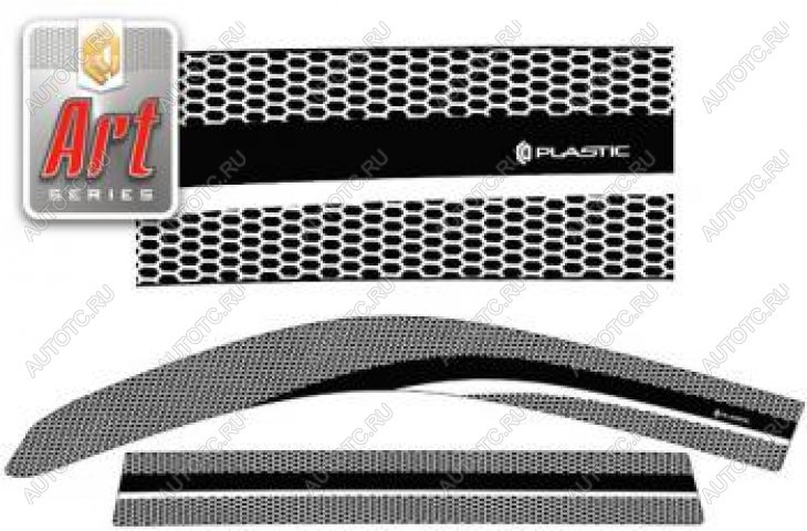 2 199 р. Дефлектора окон CA-Plastic  Solaris KRX (2024-2025) хэтчбэк 5 дв. (серия Art серебро, без хром. молдинга )  с доставкой в г. Йошкар-Ола