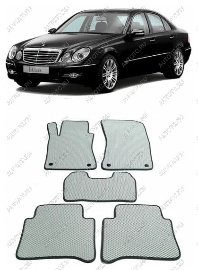 3 089 р. Текстильные коврики в салон (4matic LUX текстиль) SeinTex  Mercedes-Benz E-Class W211 дорестайлинг седан (2002-2006)  с доставкой в г. Йошкар-Ола