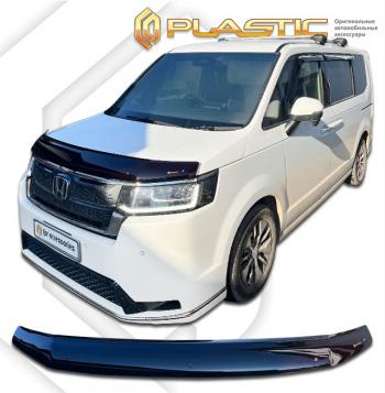 2 059 р.  Дефлектор капота (рынок Японии) CA-Plastic  Honda StepWagon  RP6,RP7, RP8 (2022-2025) минивэн дорестайлинг (серия Classic черный)  с доставкой в г. Йошкар-Ола. Увеличить фотографию 2