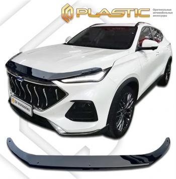 2 299 р. Дефлектор капота CA-Plastiс  Oshan X7 (2019-2022) (серия Classic черный)  с доставкой в г. Йошкар-Ола. Увеличить фотографию 2