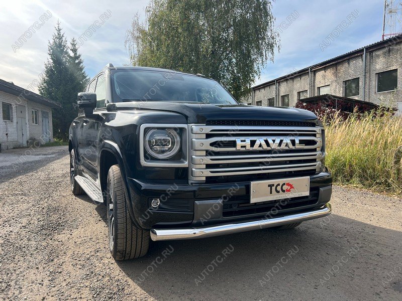 25 549 р. Защита передняя нижняя d76.1 мм ТСС Тюнинг Haval H9 (2024-2025) (нержавейка)  с доставкой в г. Йошкар-Ола