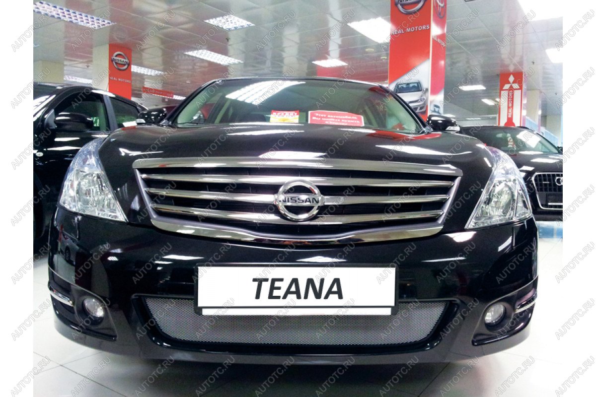 3 899 р. Защита радиатора Стрелка11 Стандарт  Nissan Teana  2 J32 (2008-2014) дорестайлинг, рестайлинг (хром)  с доставкой в г. Йошкар-Ола