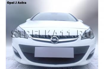 3 779 р. Защита радиатора Стрелка11 Стандарт  Opel Astra  J (2012-2017) седан рестайлинг, универсал рестайлинг, хэтчбек 5 дв.  рестайлинг (черная)  с доставкой в г. Йошкар-Ола. Увеличить фотографию 2