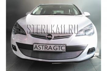 3 899 р. Защита радиатора Стрелка11 Стандарт  Opel Astra  J GTC (2011-2018) (хром)  с доставкой в г. Йошкар-Ола. Увеличить фотографию 2