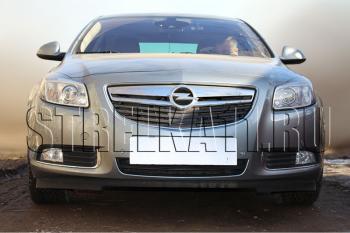 4 099 р. Защита радиатора Стрелка11 Стандарт Opel Insignia A дорестайлинг седан (2008-2013) (черная)  с доставкой в г. Йошкар-Ола. Увеличить фотографию 2