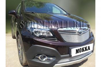 4 099 р. Защита радиатора (низ) Стрелка11 Стандарт  Opel Mokka (2012-2016)  дорестайлинг (хром)  с доставкой в г. Йошкар-Ола. Увеличить фотографию 2