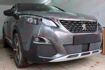 6 399 р. Защита радиатора (низ, середина 5 частей) Стрелка11 Стандарт  Peugeot 3008  2 (2016-2025) (черные)  с доставкой в г. Йошкар-Ола. Увеличить фотографию 2