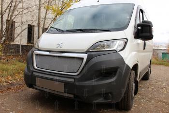 3 899 р. Защита радиатора (2 части) Стрелка11 Стандарт Fiat Ducato 290 (2014-2024) (черная)  с доставкой в г. Йошкар-Ола. Увеличить фотографию 6